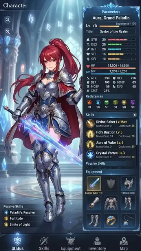 RPG 角色面板 — after