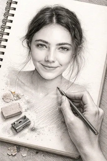 AI 素描肖像生成器